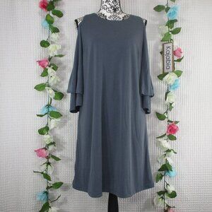 CATO Gray Off shoulders NWT Dress Size Large